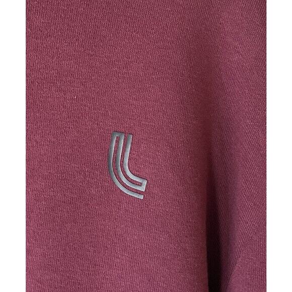 Lole Men’s Burgundy Sweatshirt Size Large Pullover Sweater Ribbed Trim - Picture 3 of 7